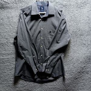 U.S. Polo Assn Men’s Button-Down Shirt XL Charcoal Gray Pocket Logo